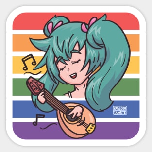 Pride Hatsune Miku Bandolin - Summer Gaming Sticker